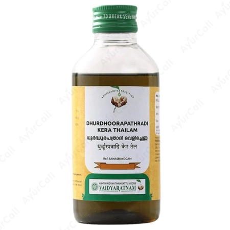Vaidyaratnam Dhurdhoorapathradi Kera Thailam (Dhurdhoorapathradi Thailam) (200 ML)