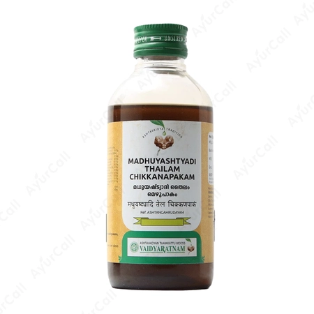 Vaidyaratnam Madhuyashtyadi Thailam Chikkanapakam (200 ML)