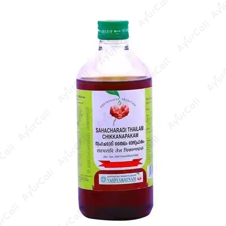 Vaidyaratnam Sahacharadi  Thailam Chikkanapakam (450 ML)