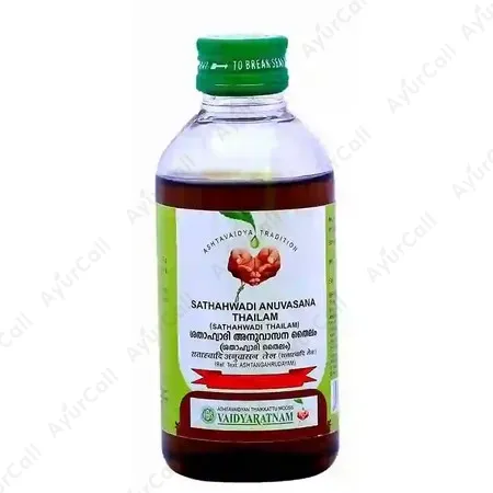 Vaidyaratnam Sathahwadi  Anuvasana Thailam (Sathahwadi Thailam) (200 ML)
