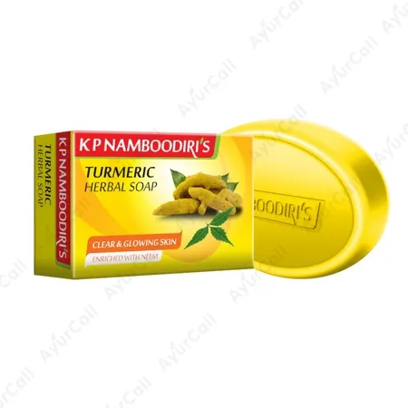 K P Namboodiris Turmeric Herbal Soap (75 GM)