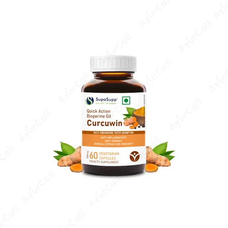 Sri Sri Tattva Quick Action Bioperine Oil Curcuwin 60 Nos