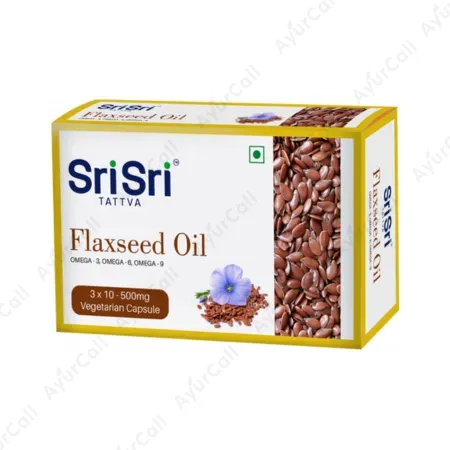 Sri Sri Tattva Flaxseed Oil Capsule (60 Nos)