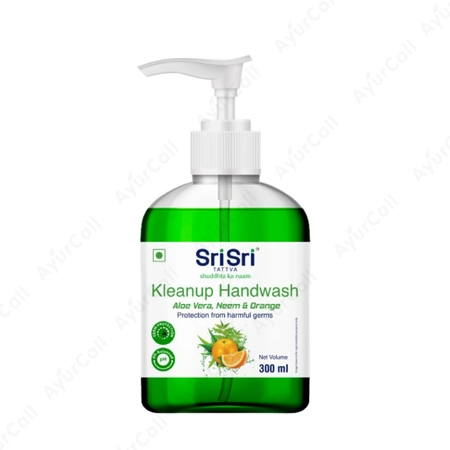 Sri Sri Kleanup Handwash Aloe Vera, Neem and Orange  -300 ML